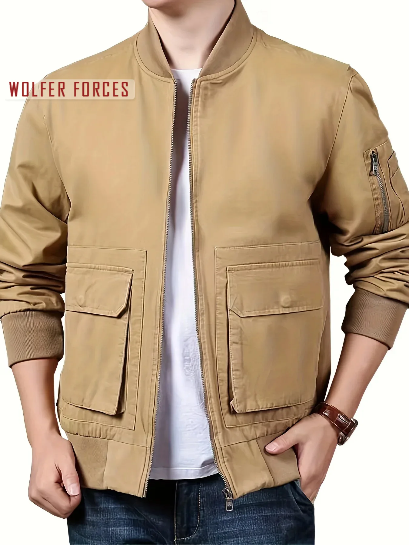 

Windbreak Jacket Man Fashion Jackets Man Bomber Male Hunting Clothes Outdoor Windbreak Withzipper Cardigan