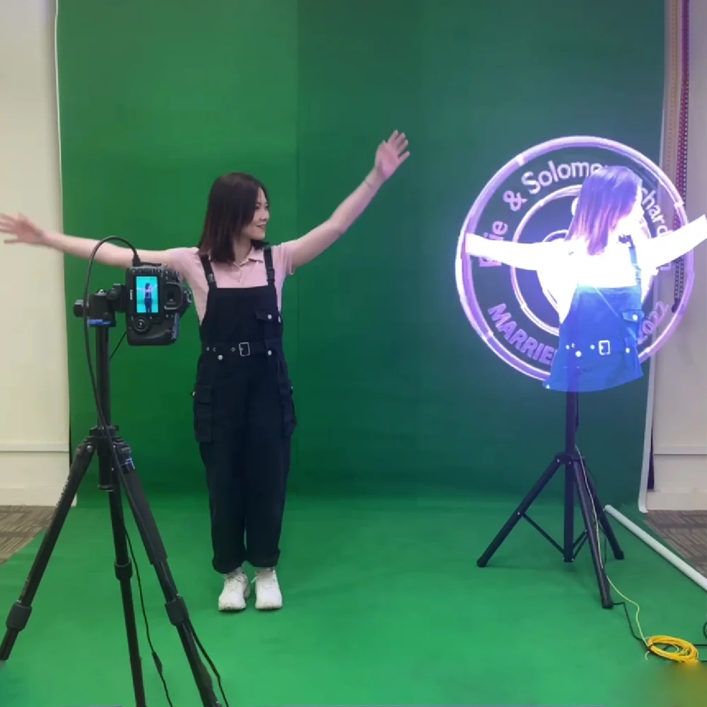 

Pc Connected Hologram Equipment 100Cm Holographic Display Hdmi-Input Interactive 3D Hologram Projector Hdmi-Synchronization