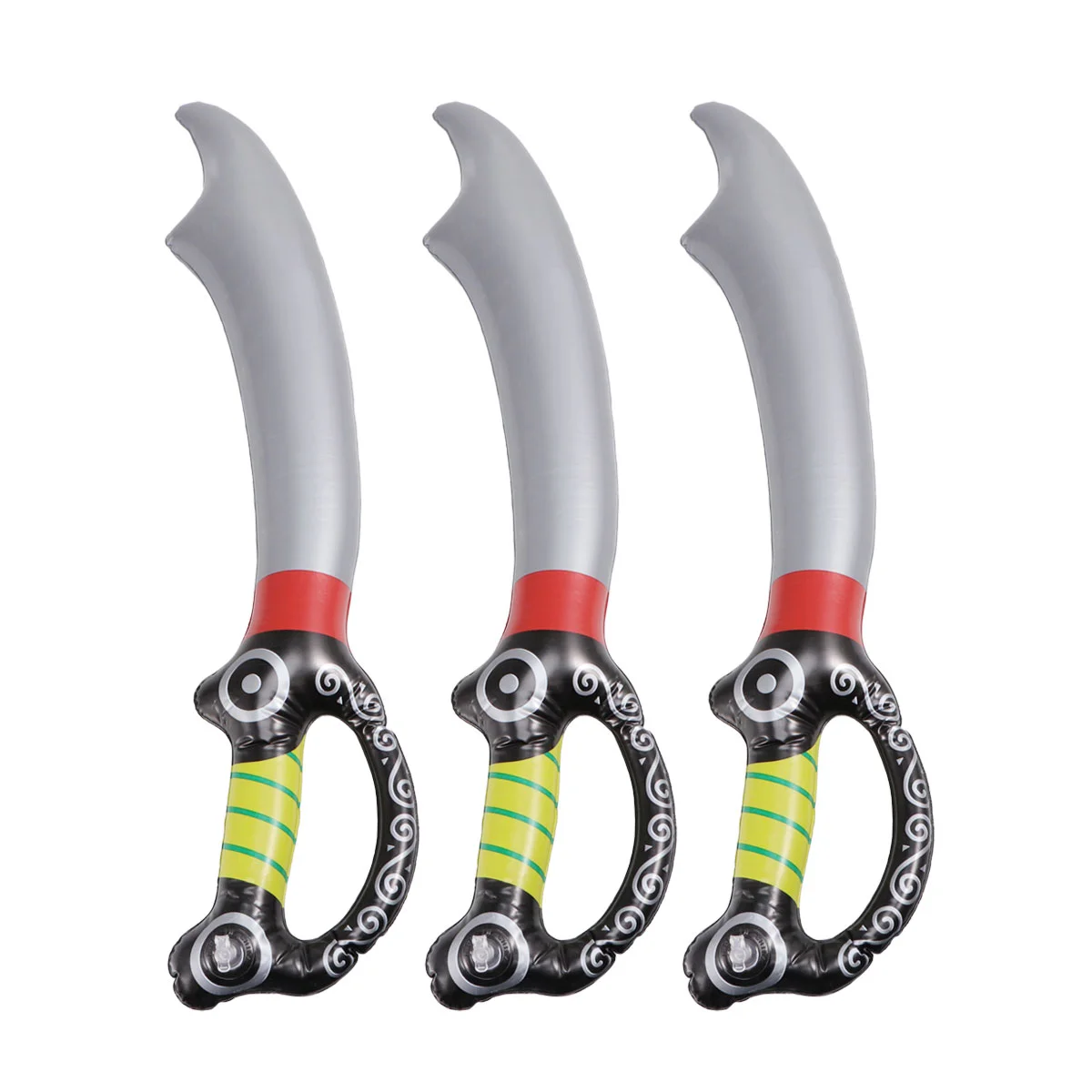 3 Pcs Inflatable Pirate Knife Halloween Props Toy Toys Children Party Decoration Childrens