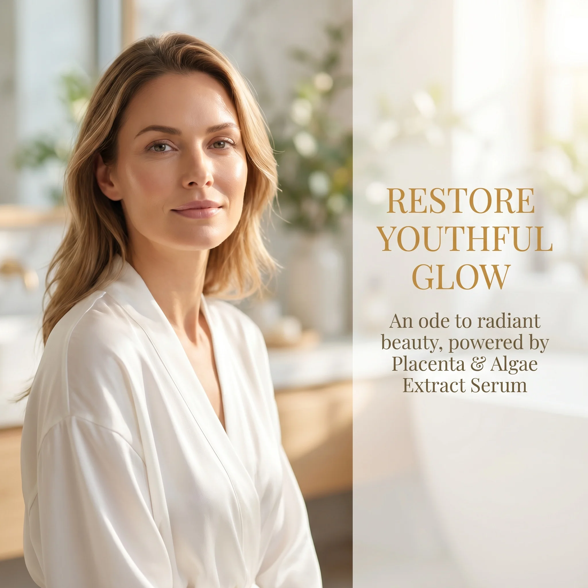 AKARZ Placenta Serum Moisturizing Cream Anti-Aging Algae Extract – Restore Youthful Glow with Brightening Placenta Essence