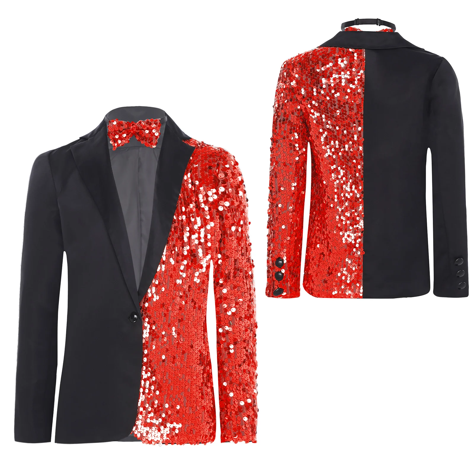 Vestido Formal para niños, Blazer con lentejuelas, abrigo para caballero, chaqueta, traje de fiesta para niños, disfraces de actuación, trajes brillantes, chaquetas