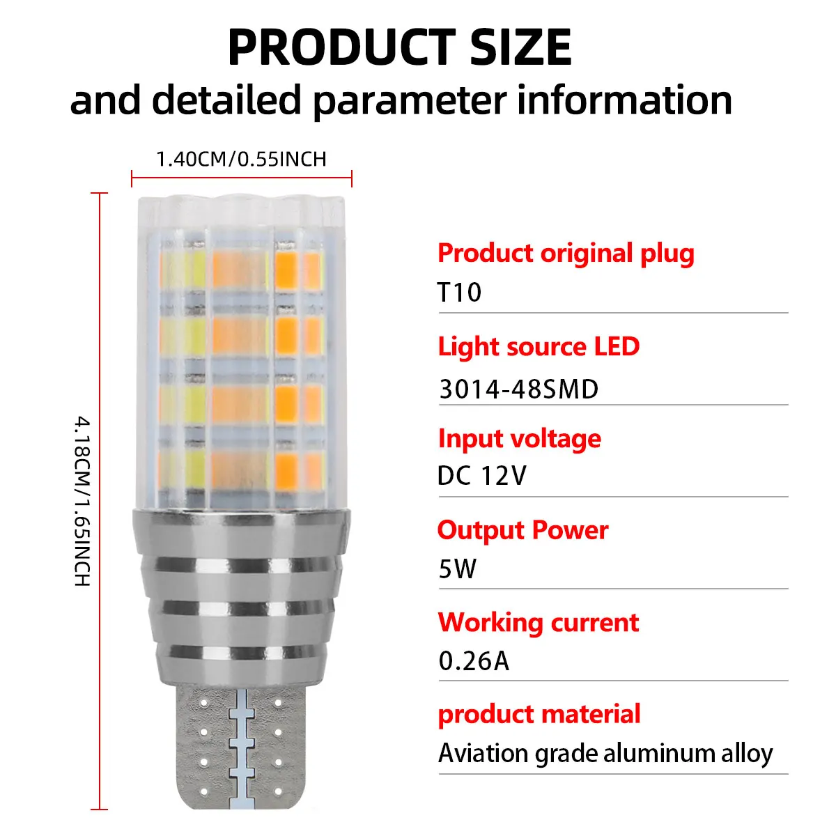 2 قطعة T15 902 904 906 912 921 W16W LED لمبات دراجة نارية بدوره إشارة Canbus يوم تشغيل ضوء 48SMD ثنائي اللون 3014 رقاقة 12 فولت 5 واط #3