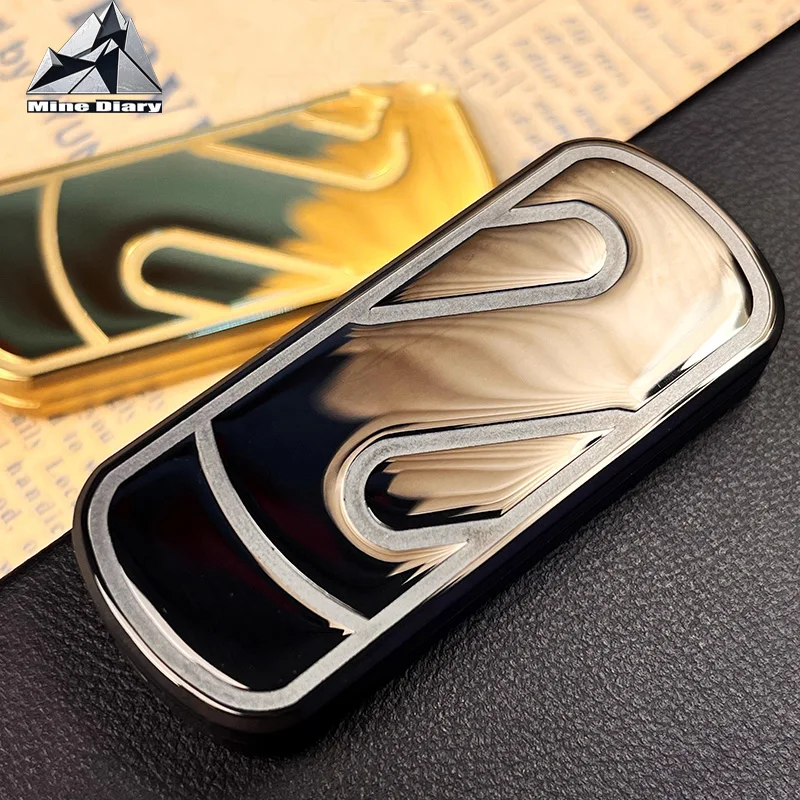 Simple Stainless Steel EDC Fidget Toys Fashion Magnetic Push Haptic Slider ADHD Fidget Slider Office Stress Relief Toy