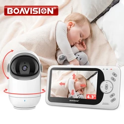 4.3 Inch Video Baby Monitor With Pan Tilt Camera 2.4G Wireless Two Way Audio Night Vision Security Camera Babysitter VB801