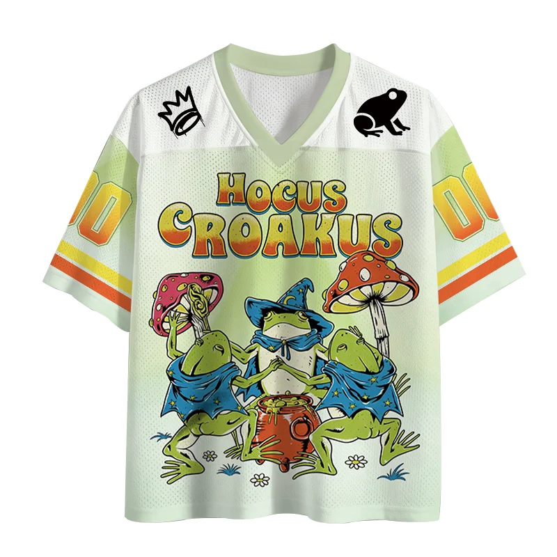Retro Magic Frog Mushroom 3D print sport Quick-dry Breatha men V-neck T-shirt outdoor  casual  Harajuku Y2K parent-child cloth