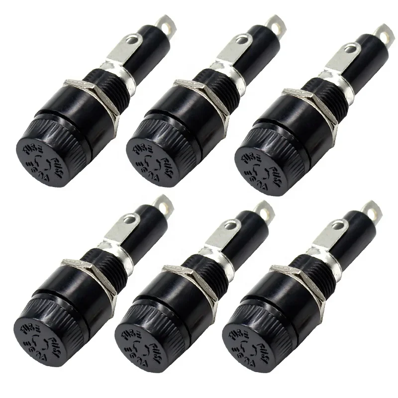 250V 30A black screw montuing  inline ceramic fuse holder(1 Pack)