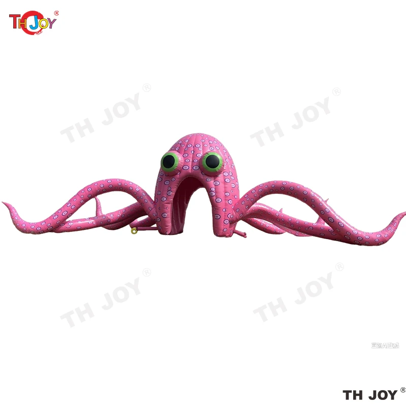 15mW Outdoor Inflatable Pink Octopus Tunnel Tent Entrance Gate For Event