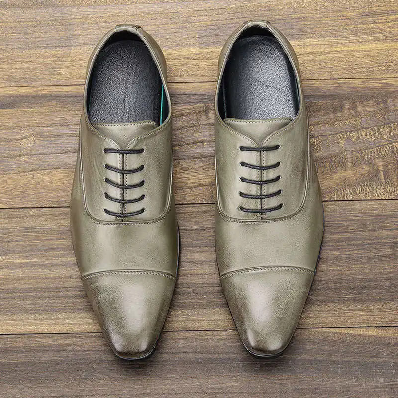 

Классический кожаный Dr oes для мужчин Busin с острым носком Men's oes Faionable Ox oes Материал из искусственной кожи на низком каблуке