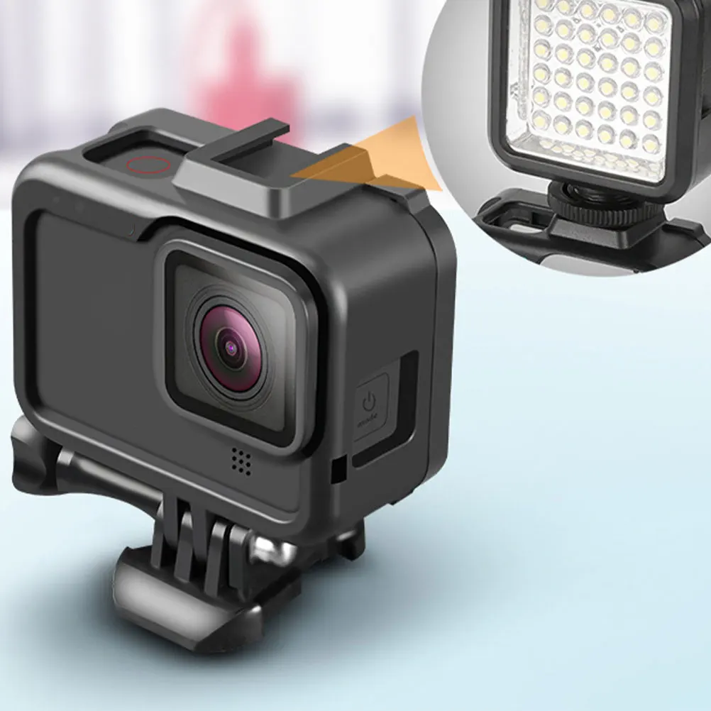 

Dual Layer Protective Frame For Hero8 Anti Shock Dirt Resistant Easy Install Side Charging Cold Shoe Black Camera Shell