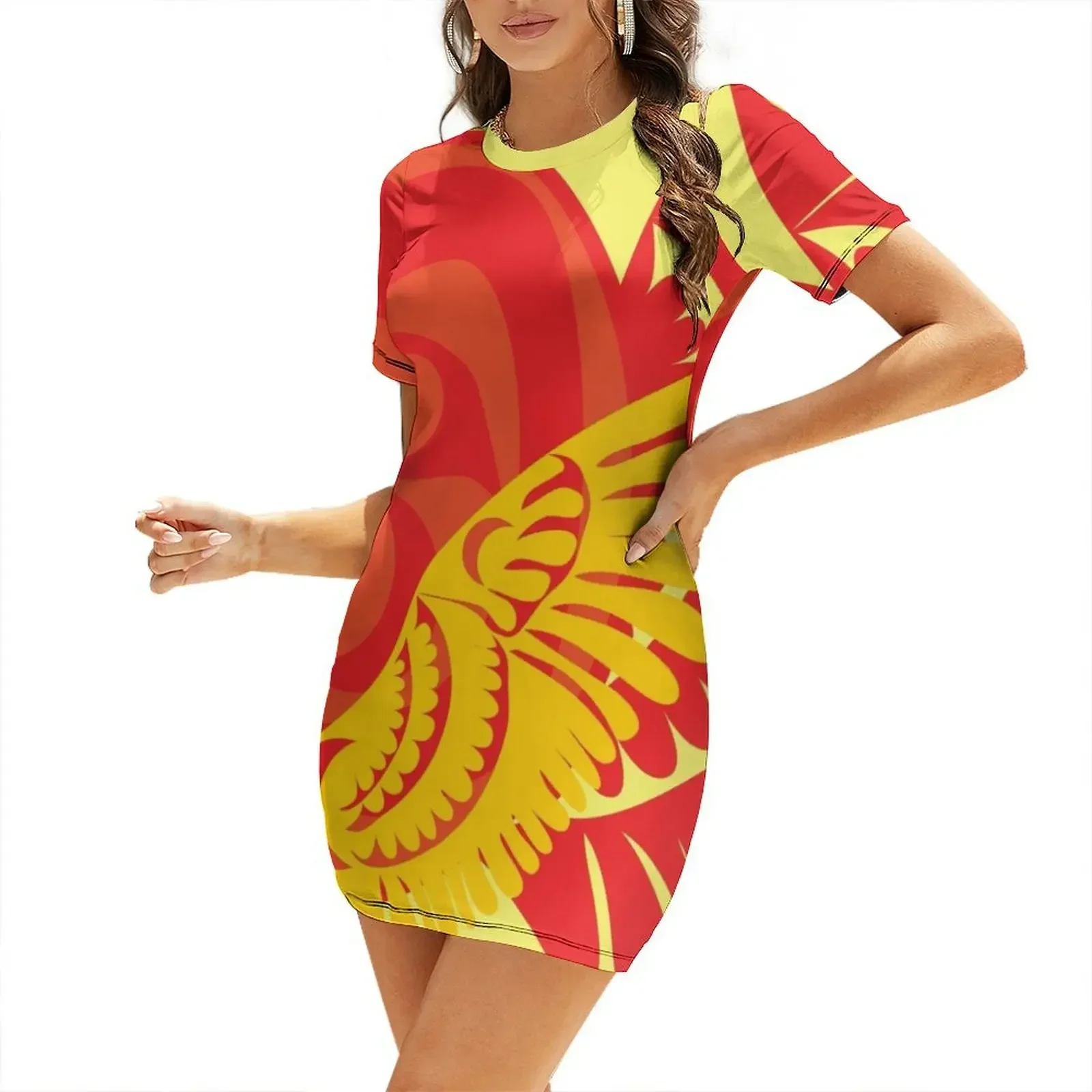 Thunderbird Short-Sleeved Dress dress for women Party dresses Woman dresses