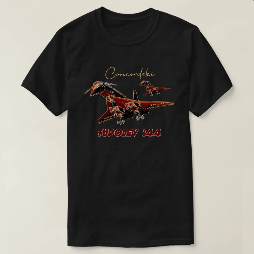

Tupolev Tu-144 Russian Concorde Passenger Jet T-Shirt 100% Cotton O-Neck Short Sleeve Summer Casual Mens T-shirt Size S-3XL