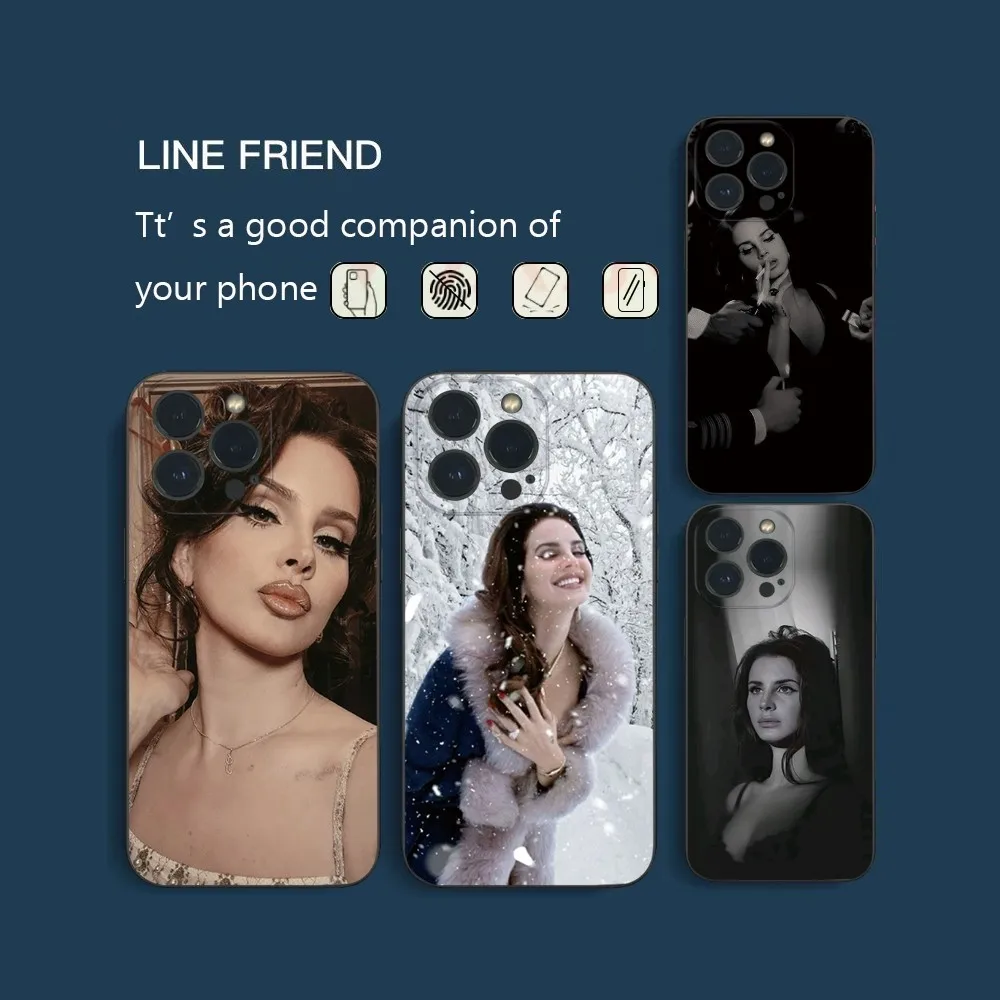 Hot Singer L-Lana Del R-Rey Luxtury Phone Case For IPhone16 15 14 13 12 Mini 11 Pro XS Max X XR SE5 6 7 8 Plus Soft Silicone Co