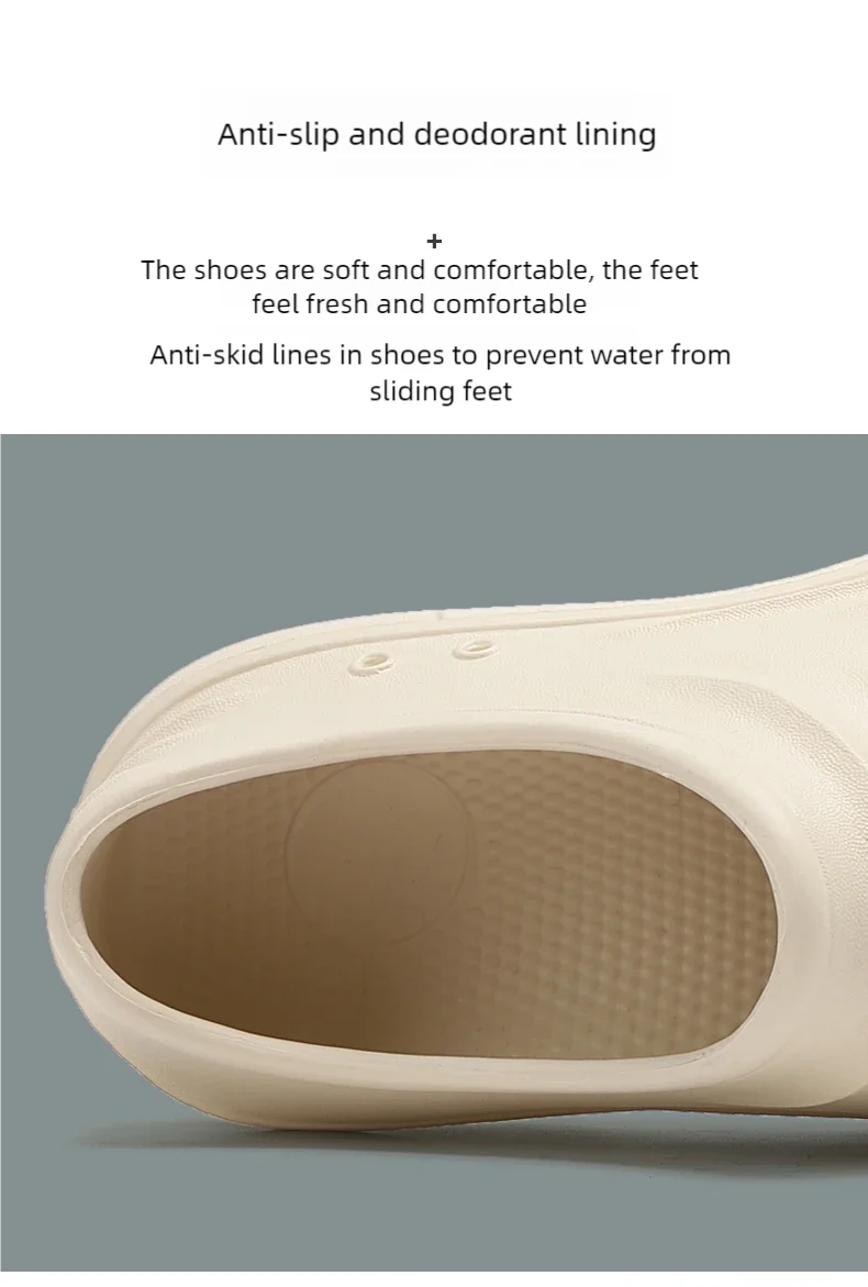 Hotel-Kochschuhe, Ganzjahres-Arbeitsschuhe, rutschfest, wasserdicht, ölbeständig, Herren-Freizeitschuhe, vielseitig einsetzbar, leichte EVA-Outdoor-Gartenschuhe – Detail 7