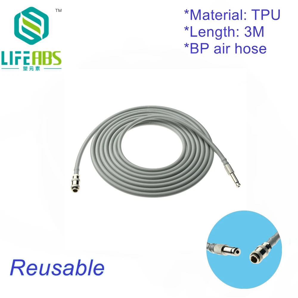 Blood Pressure Cuff Air Hose Single Tube,L=3m.Compatible with Min*dr*ay,T5/T8,IMEC,PHILI, Nibp Extension Tube.