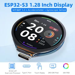 ESP32-S3 Development Board GC9A01 WiFi&BT with 1.28 Inch Round Touch Screen Capacitive LCD Accelerometer And Gyroscope Sensor