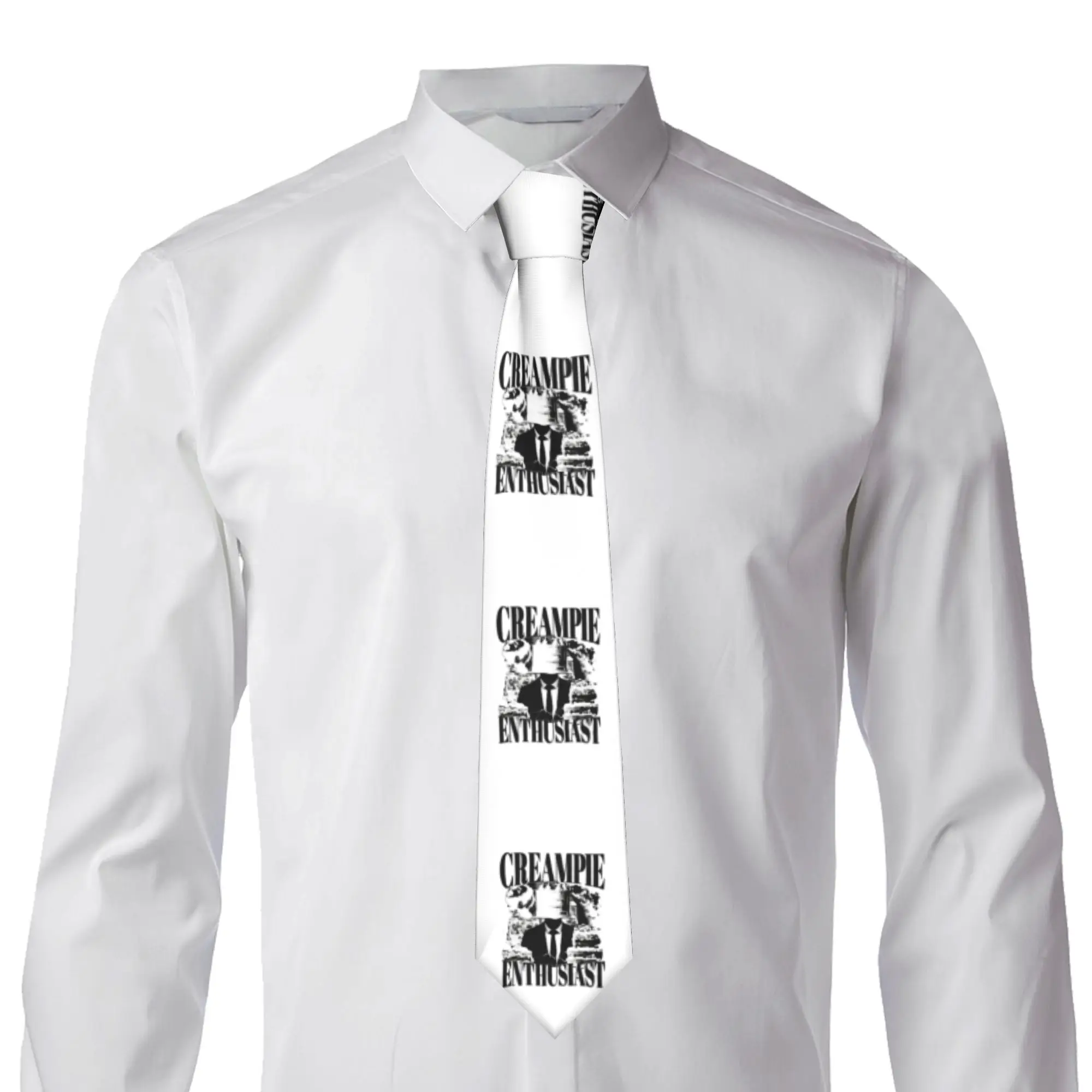 Fashion Creampie Enthusiast   Neck Ties for Office Men Funny Offensive  Necktie