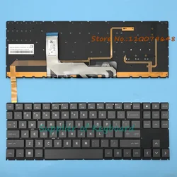 NEW English/Spanish/French Keyboard For HP Omen Gaming 16-wd 16-wd0000 16-wd1000 16-wf 16-wf0000 16-wf1000 4-zone RGB Backlit