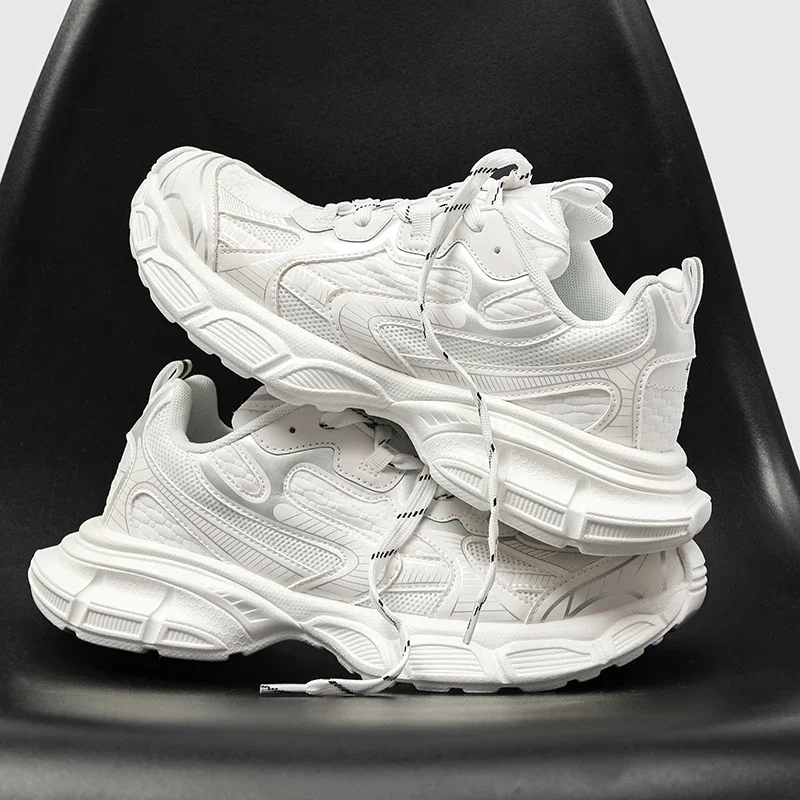 Sport Shoes for Men\'s Casual Thick Bottom Mesh Breathable High Quality Running Shoes Ultra Light Man Chunky Sneakers Zapatillas
