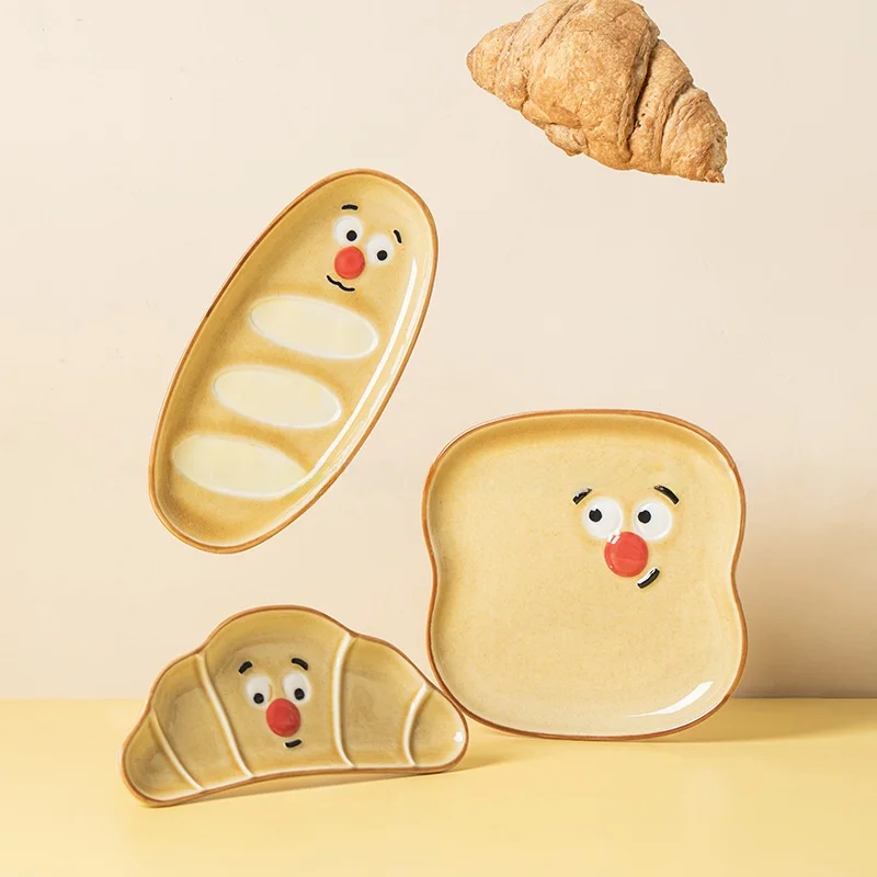 

Creative Cerc Breakfast Plate Dert Fruit Plate Korean Sle August Rabbit Breakfast Di Cute Cry Personalized Plate