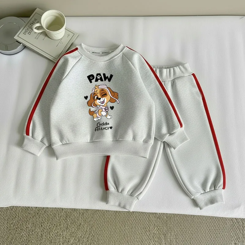 PAW Patrol Printed Spring Grils Clothing Sets Kids Fashion Sport Hoodies and Long Pant Two Piece Set Child Casual Tracksuit New