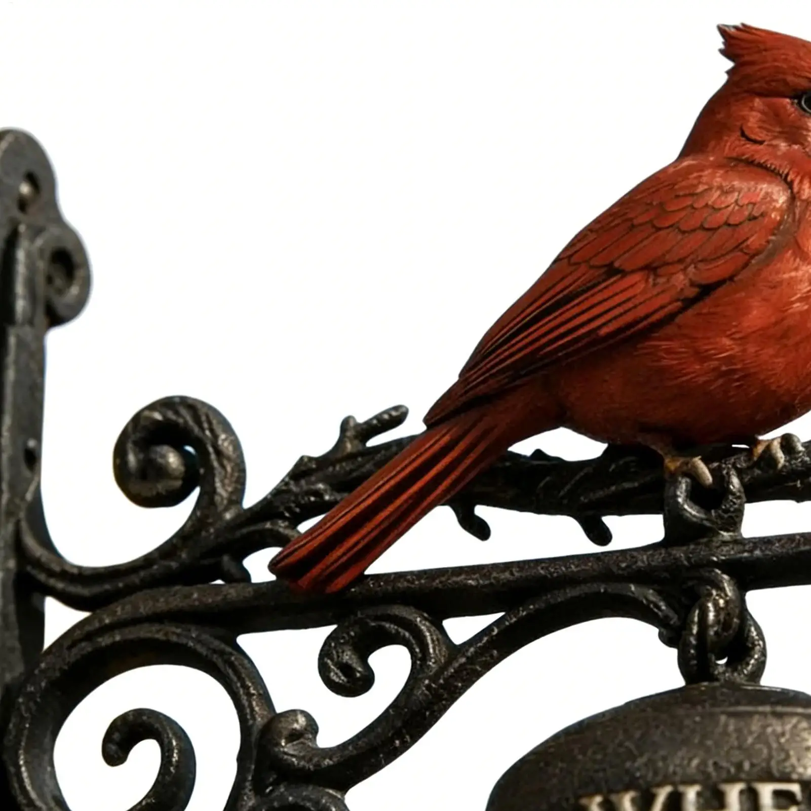 Dinner Bell Outdoor Red Bird Garden Decoration Farmhouse Yard Bell for Ranch Farm Homeowners Collectors Backyard Courtyard Porch