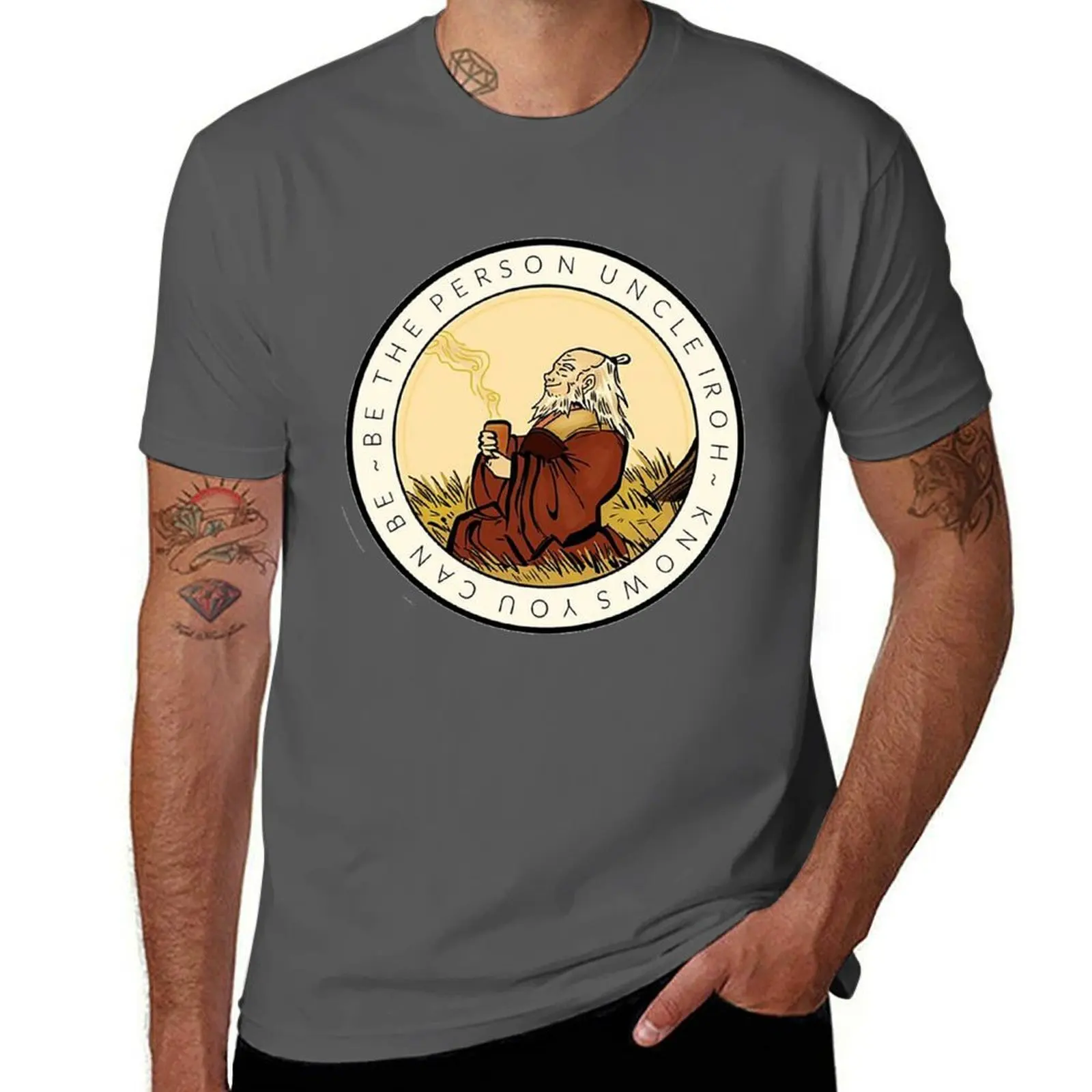Person The Iroh Uncle T-Shirt Casual Graphic Print Tee