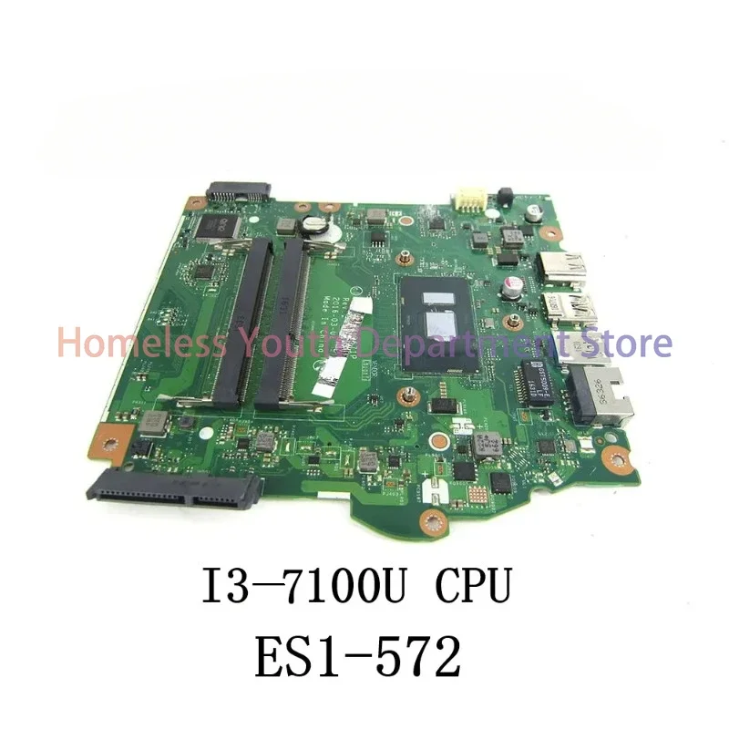 For ACER Aspire ES1-572 Laptop Motherboard with I3-7100U CPU  DDR3L  LA-D671P mainboard 100% Test