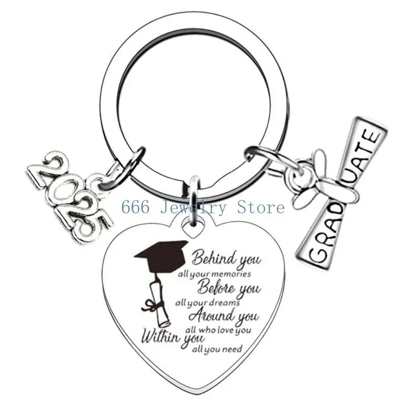 F2TD Fashion Holder Stainless Steel Jewelry Graduation Souvenirs for Student