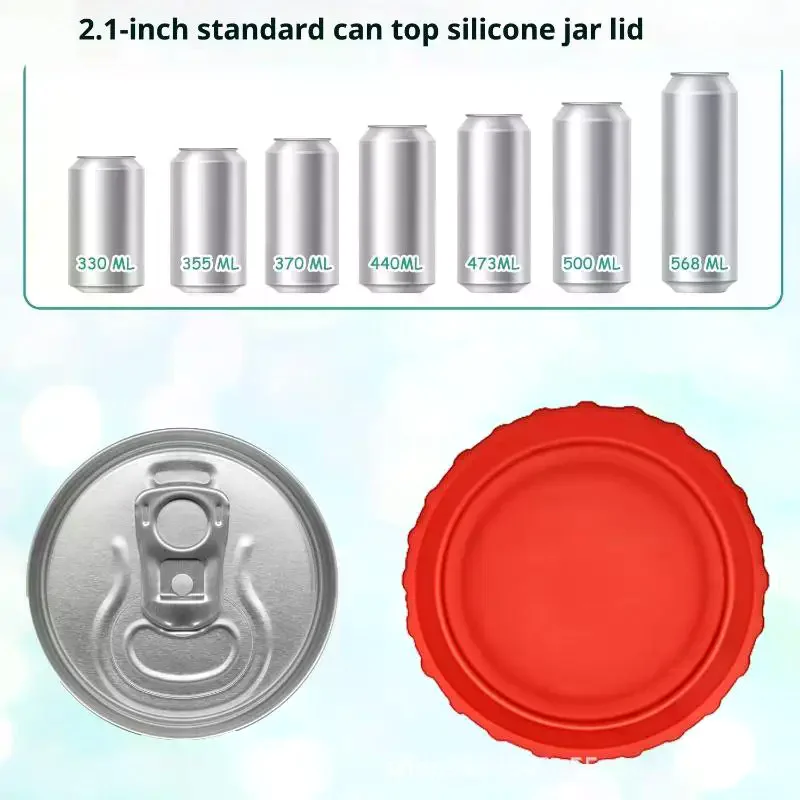 6pcs/set Silicone Soda Can Lid Reusable Can Stopper For Soda Beer Drinks Juice Standard Cans Protecto Coke Can