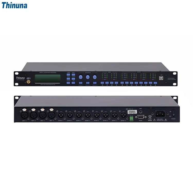 

Thinuna DAP-0408 II Частота дискретизации 96K 4 в 8 выходов Профессиональная система управления аудиодинамиками Wi-Fi Dsp Цифровой аудиопроцессор