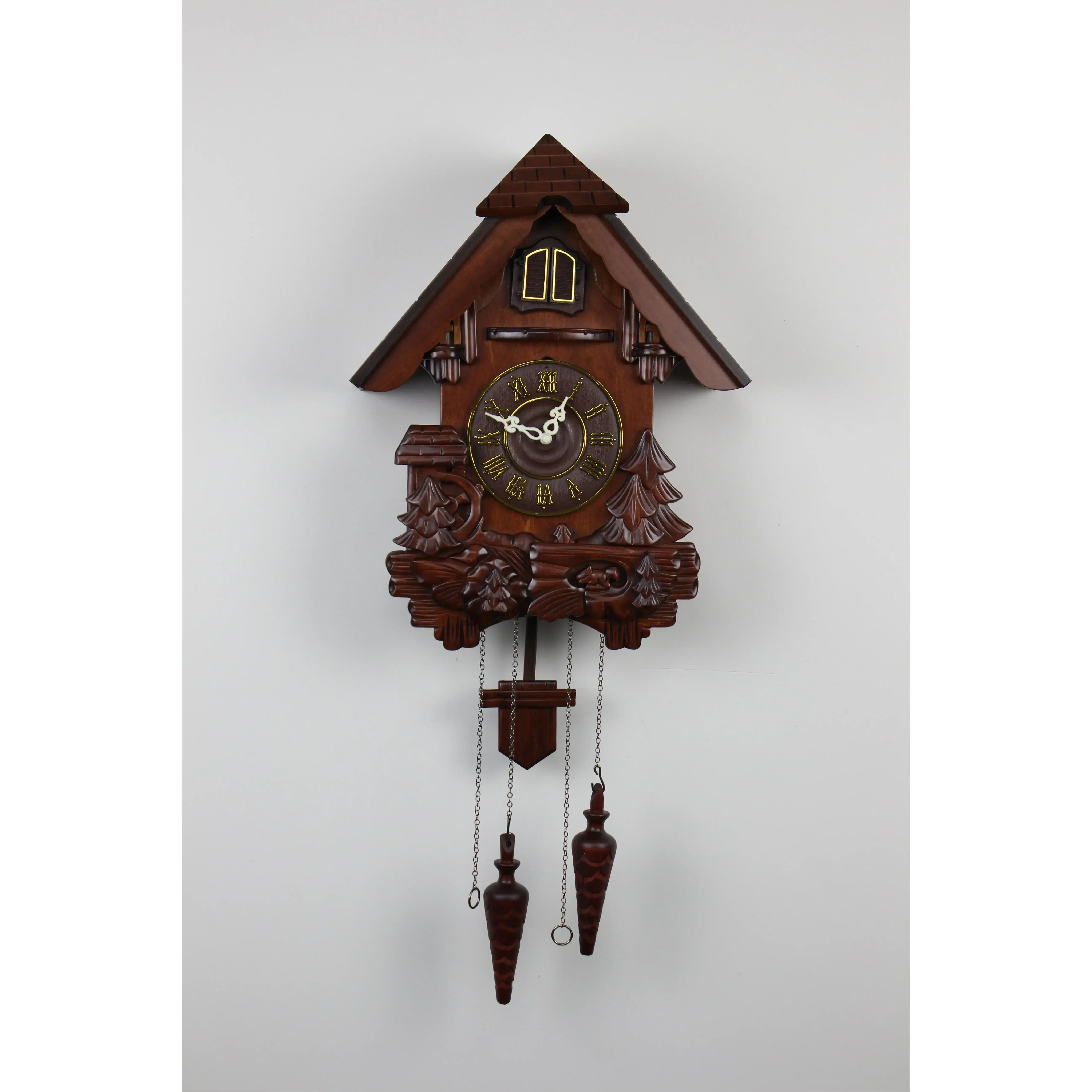 

cross-borderHot salesCuckoo Clock Bird Come Out Wall Clock Home Decoration Hand-carved Wooden Analog Quartz Quartz Movement Livi
