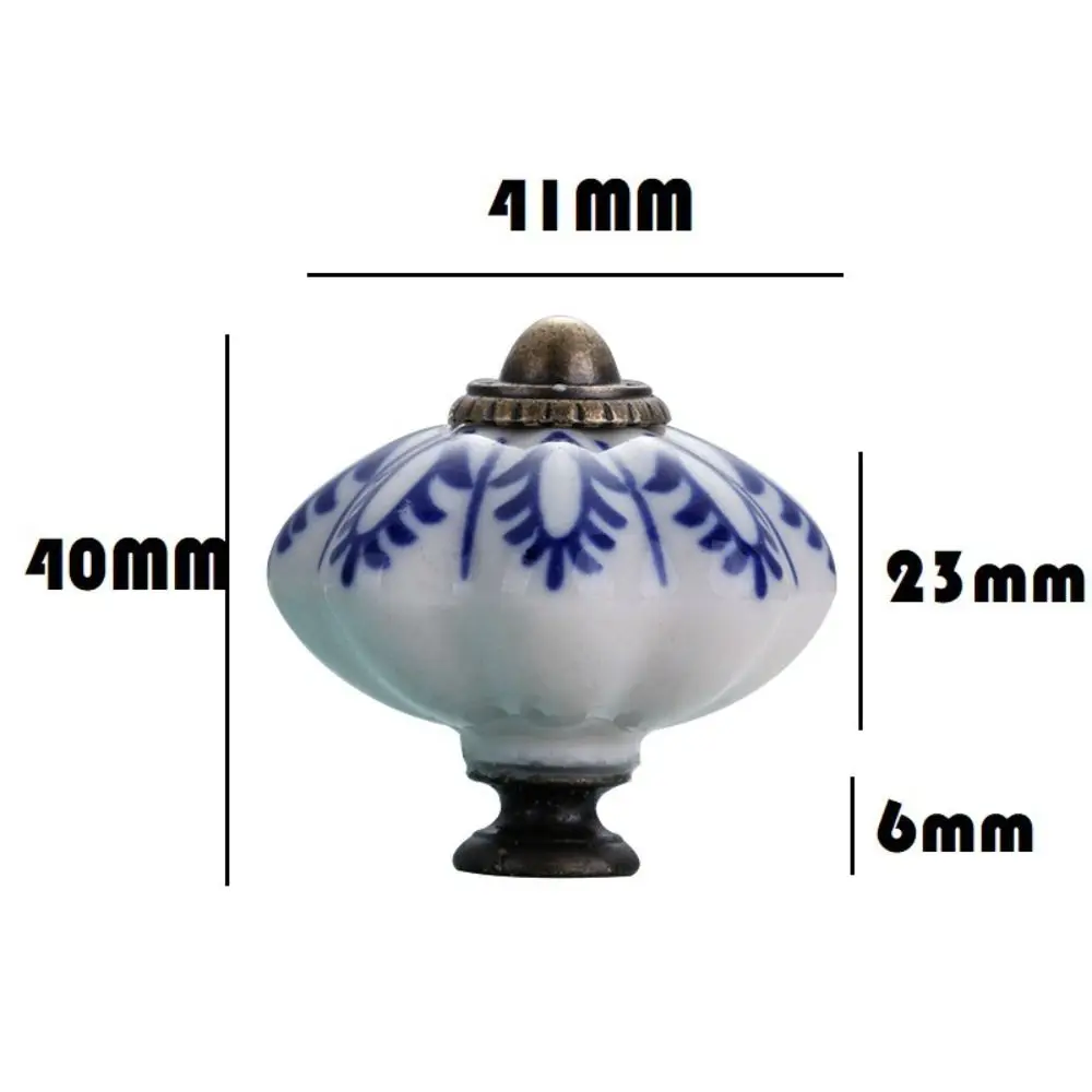 Керамика и сплавы, тыквенная ручка, несколько цветов, креативная винтажная дверная ручка, модная мебельная ручка с одним отверстием, комод