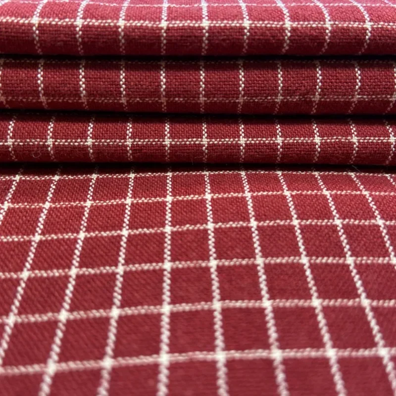 100x140cm Soft Cotton Yarn Dyed Checkered Fabric For Spring Summer Dress Material Breathable Wash Cloth Mask Textile Soft