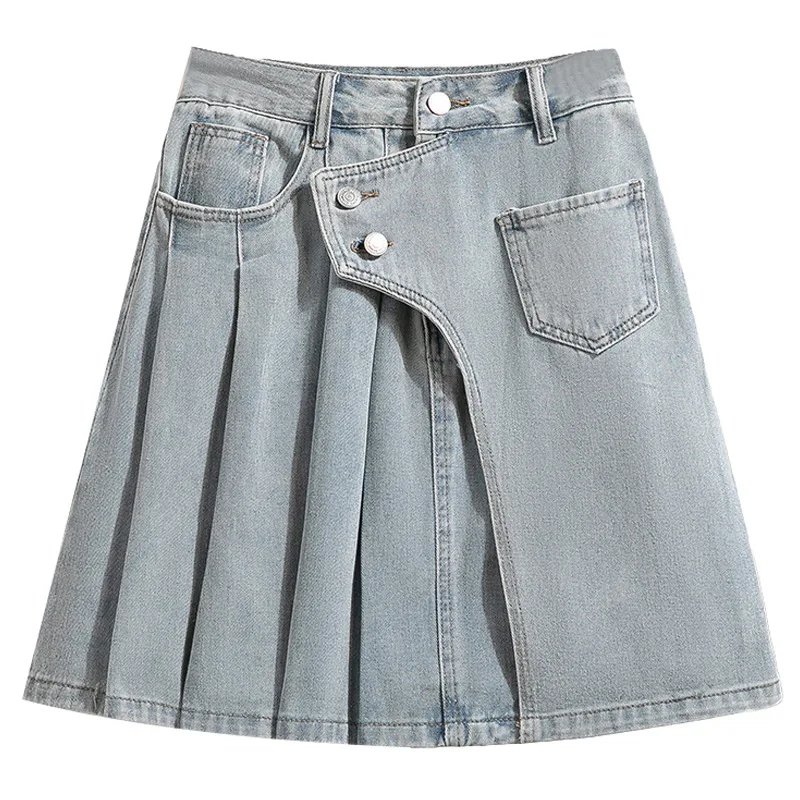

2026 Summer New Denim Skirt High Waist Short A-word Skirt