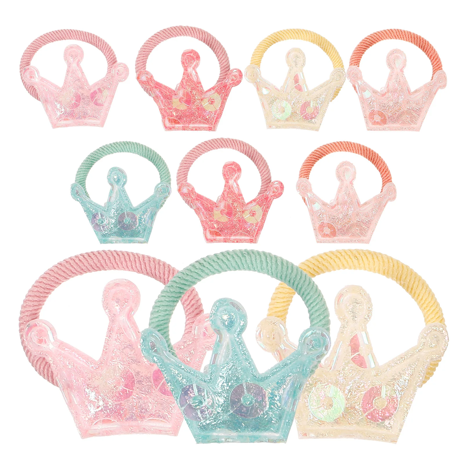 

10pcs Dog Accessories Puppy Hair Band Small Dog Hair Rope Pet Crown Elastic Rubber Bands Lightweight Grooming Ornament For Cats