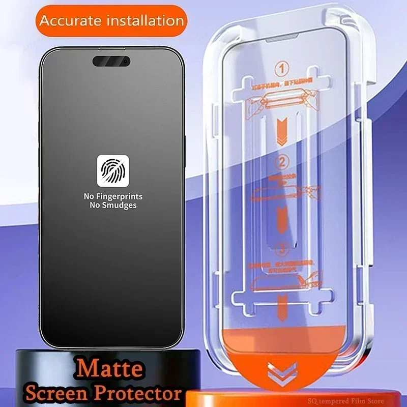 Matte Tempered Glass for IPhone 15 14 13 12 11 Pro Max Screen Protector for IPhone X XR XS Max Plus Froster Glass Easy Tool