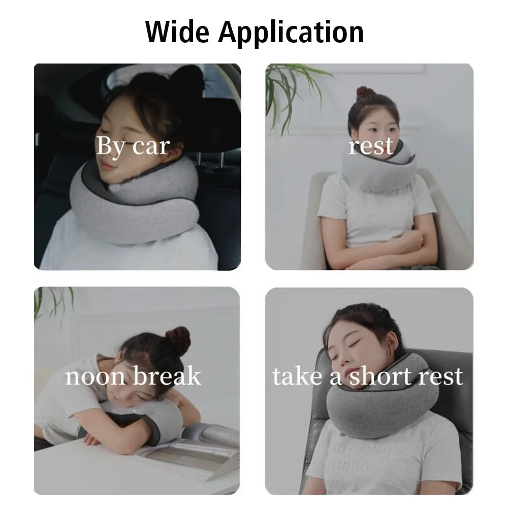 Memory Foam Snail Pillow Soft Noon Break Sleep Pillows Portable U-shaped Pillow Travel Neck Pillow Travel Neck Support