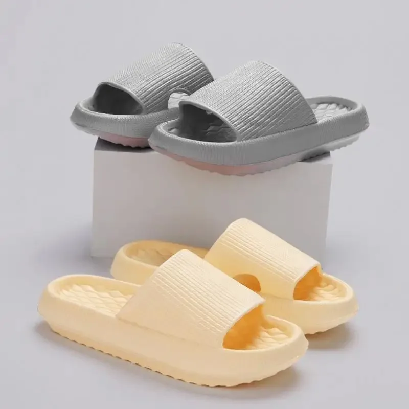 

Женские тапочки-облака с толстой подошвой, мягкие, из ЭВА, для дома, парные, для ванной, летние, нескользящие, на платформе, сандалии-шлепанцы