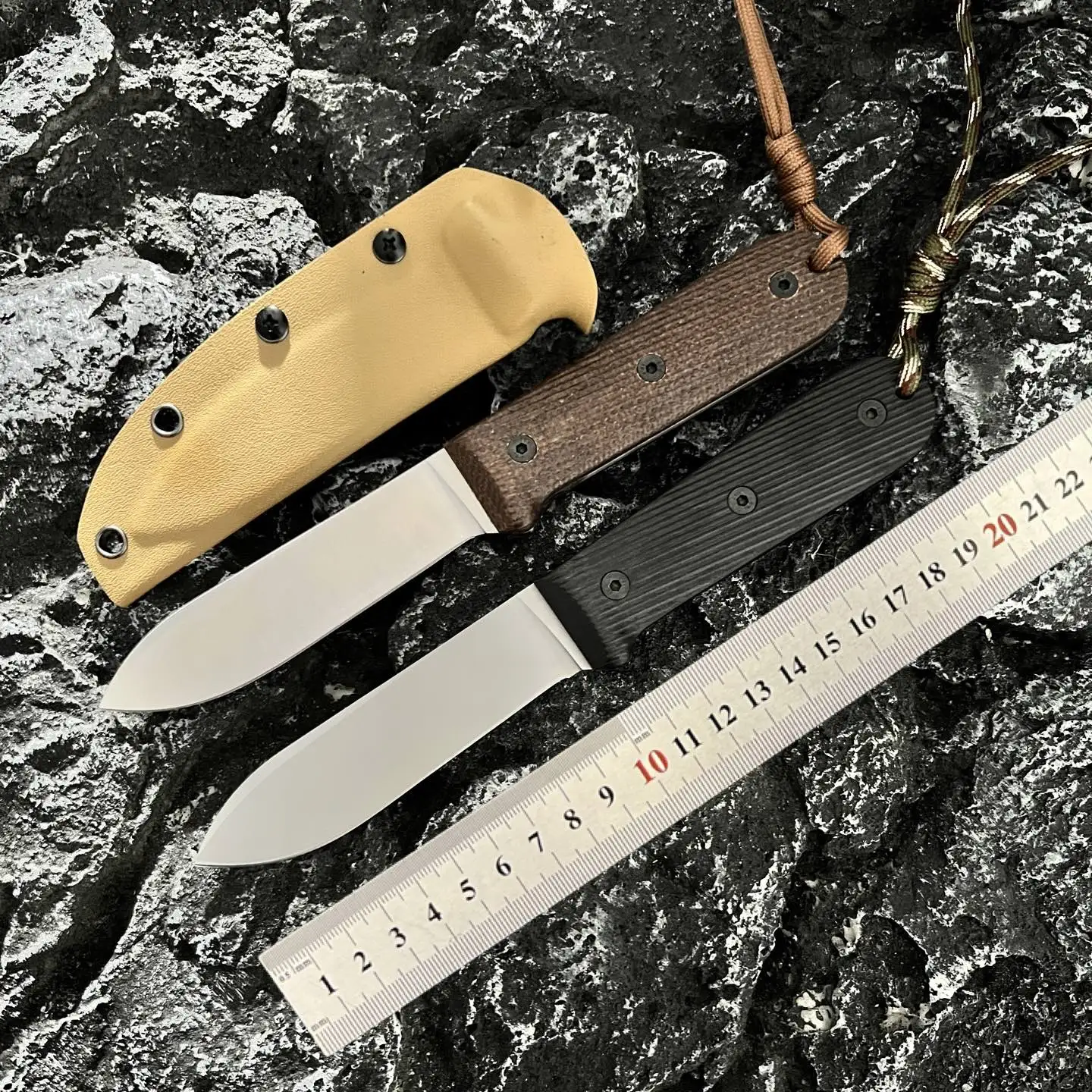 

Outdoor camping fixed knife DC53 outdoor multifunctional integrated survival knife high hardness portable tactical fruit knife
