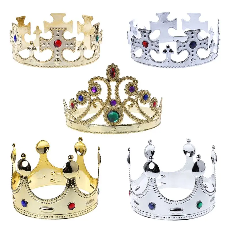 Crown for Head Ornament Tiaras Jewelry Plastic Material Toy Crowns for Girls Boy