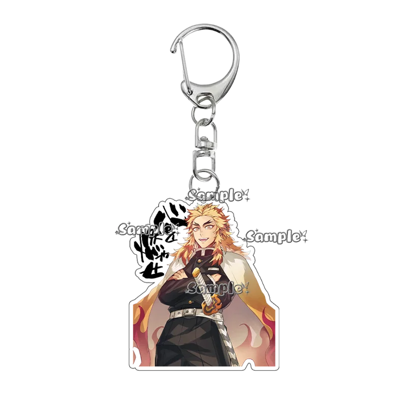 Anime Zenitsu Rengoku Keychain Acrylic Accessory