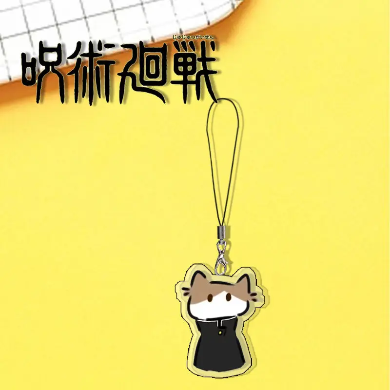 Jujutsu Kaisen Itadori Yuji LnumakiToge Fushiguro Megumi cute Q version cat shape keychain hanging chain school bag pendant gift