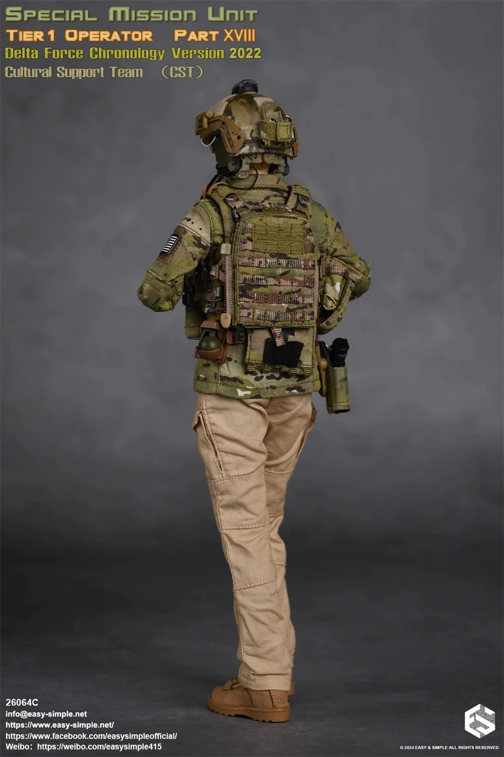 1/6 fácil y SIMPLE ES 26064C US. Unidad de misión de soldado Guerrero Femenino, conjunto completo, figura de acción móvil, regalo para fanáticos