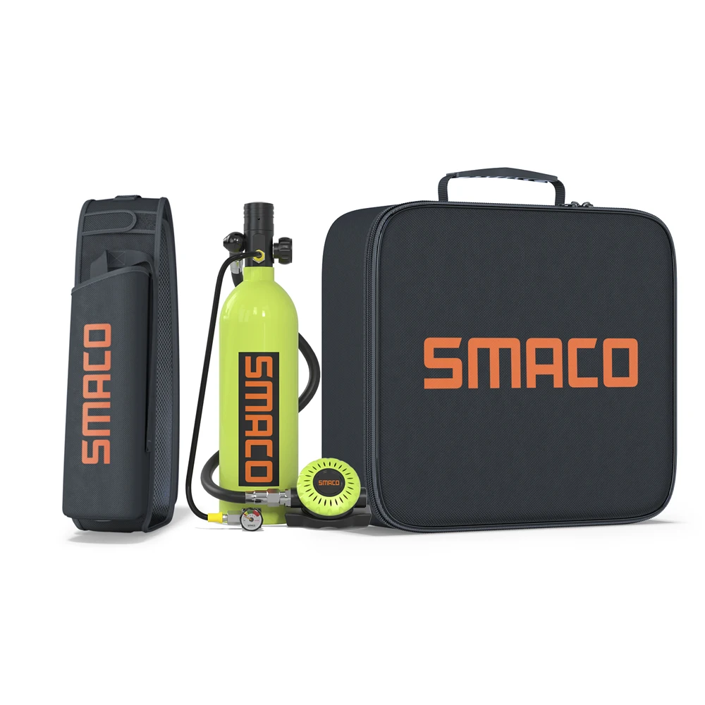 Smaco S400Pro 1L Mini Scuba Tank Underwater Exploration Scuba Diving Cylinder Oxygen Air Tank Snorkeling Diving Equipment Set