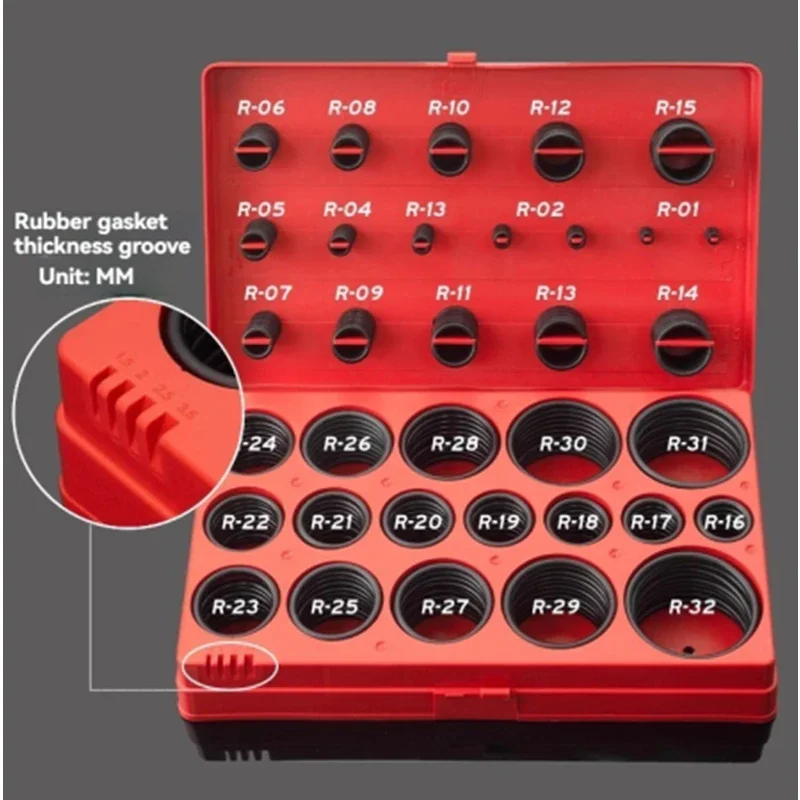 

Full New O-ring Repair Box Sealing Ring Oil And Heat Resistant Rubber Auto Repair Household Set