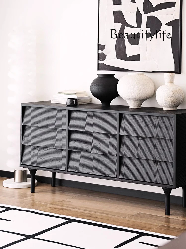 Mid-Ancient Style  Chest of Drawers Living Room Home against the Wall Curio Cabinet Silent Style Bedroom Chest of Drawer