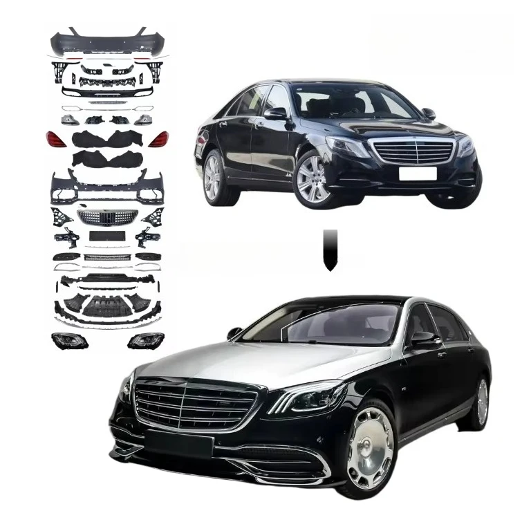 100% Fitment for Mercedes benz S-Class Bodykit W222 2013-2017 Upgrade to W222 2020 AMG S63 V8 Style S650 Conversion Bumper