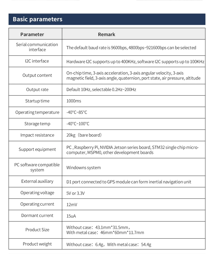 Yahboom 10-Achsen-ARHS-Sensormodul mit Beschleunigungsmesser, Gyroskop, Magnetometer, Luftdruckmessgerät für ROS, Roboter, RaspebrryPi Jetson – Detail 6