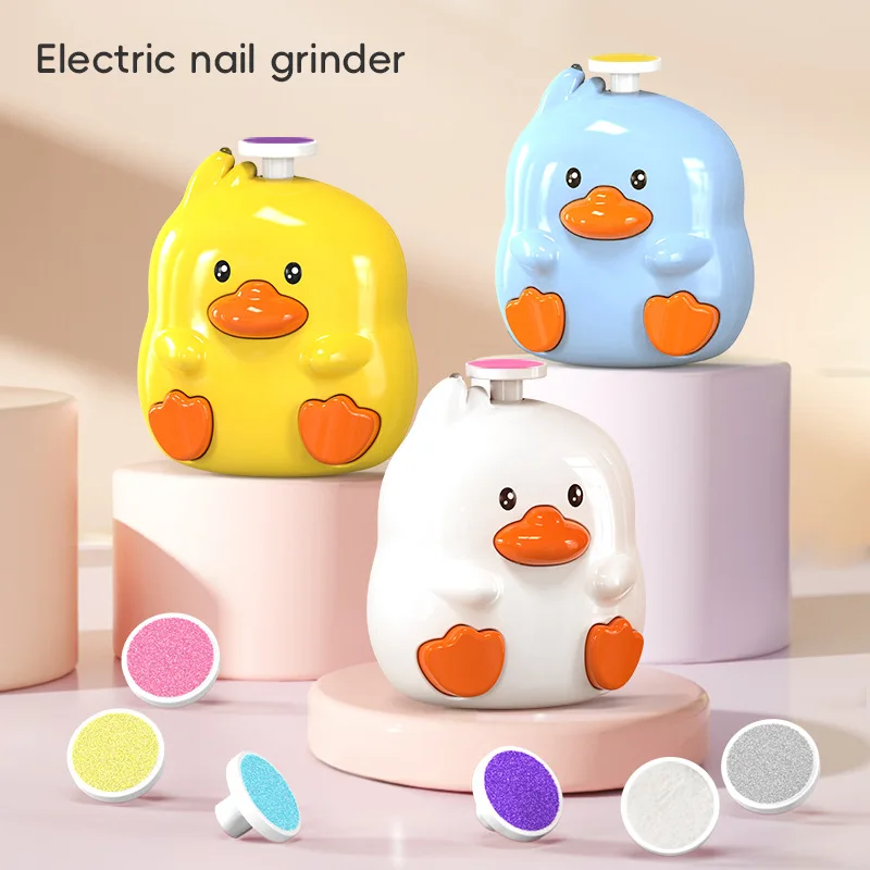 Baby electric nail grinder, multi clipper, safe gentle, silent low vib, home portable set.