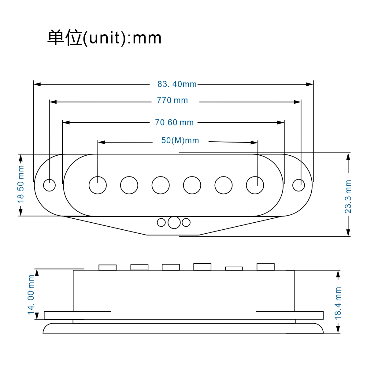 Guitarra FLEOR Alnico 5 SSS, pastilla Humbucker de doble carril y pastilla de bobina única blanca